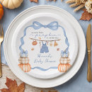 Search for fall baby shower plates A little pumpkin