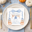 Search for fall baby shower napkins A little pumpkin