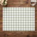 Search for sage green placemats Plaid