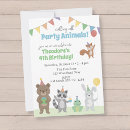 Search for squirrel birthday invitations Party animals