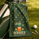 Search for shamrock golf towels Leprechaun
