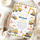 Search for digger birthday invitations Boy birthday party