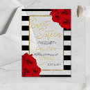 Search for red sweet 16 invitations Modern
