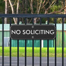 Search for no soliciting signs Keep out