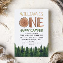 Search for happy birthday invitations One happy camper