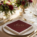 Search for burgundy wedding napkins Script