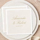 Search for gold and white wedding napkins Simple
