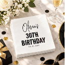 Search for 30th birthday napkins Elegant birthday party