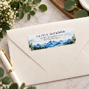 Search for pine trees return address labels Rocky colorado lake destination