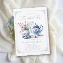 Search for toile bridal shower invitations Delft blue white porcelain