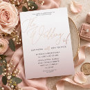 Search for rose gold wedding invitations Real foil