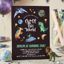Search for out of this world birthday invitations Dinosaur