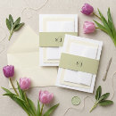 Search for sage invitation belly bands Initials or monogram