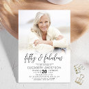 Search for 50 and fabulous invitations Black and white