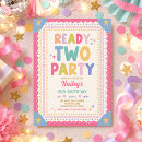 Search for girl 2nd birthday invitations Two much fun birthday