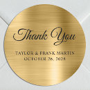 Search for gold foil wedding stickers Thank you