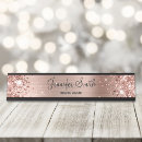 Search for rose gold name plates Glitter