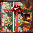 Search for retro christmas wrapping paper Girl