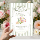 Search for green bridal shower invitations Love is in bloom