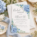 Search for blue hydrangea bridal shower invitations Watercolor