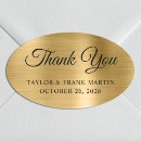 Search for gold foil wedding stickers Thank you