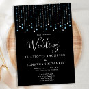 Search for silver and black wedding invitations String lights