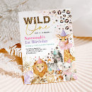 Search for leopard print birthday invitations Wild one
