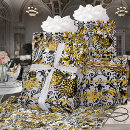 Search for black and silver wrapping paper Floral