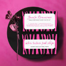 Search for zebra business cards pink