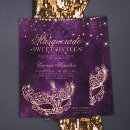 Search for purple masquerade invitations Princess