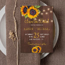 Search for string lights save the dates Sunflowers