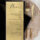 Search for gold wedding menus Black and gold
