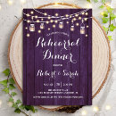 Search for purple rehearsal dinner invitations Wedding