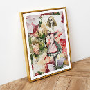 Search for alice in wonderland flowers art Vintage