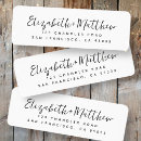 Search for rsvp return address labels Cursive script typography