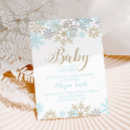 Search for blue snowflake baby shower invitations glitter