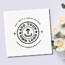 Search for branded napkins Business logo company template