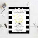 Search for black white stripes baby shower invitations modern