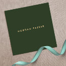 Search for dark green business cards Minimalist