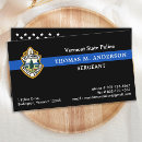 Search for police business cards thin blue line