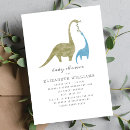 Search for dinosaur baby boy shower invitations Brontosaurus
