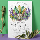 Search for mardi gras party invitations face masks
