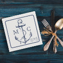 Search for navy blue monogram napkins Anchor