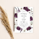 Search for purple floral wedding invitations White