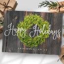 Search for wreath photo card holiday cards Wood