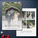 Search for our first christmas holiday wedding announcement cards modern