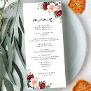 Search for burgundy menus Reception dinner