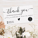 Search for thank you for your purchase business cards discount message