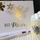 Search for honey bee christmas cards Gold