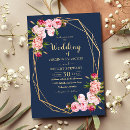 Search for royal blue and pink wedding invitations Geometric
